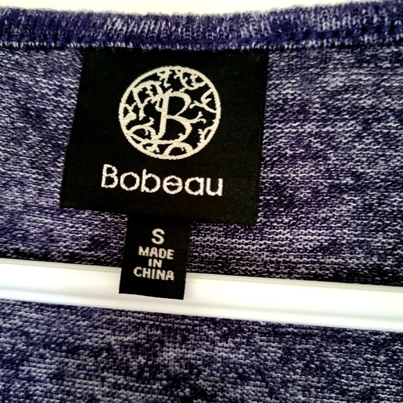 NWOT Bobeau Light cardigan star print, specked blue - Picture 5 of 6